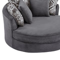 Swivel Accent Barrel Chair With 5 Movable Pillow 360 Degree Swivel Round Sofa Chair For Living Room,Bedroom, Hotel, Grey Grey Foam Corduroy