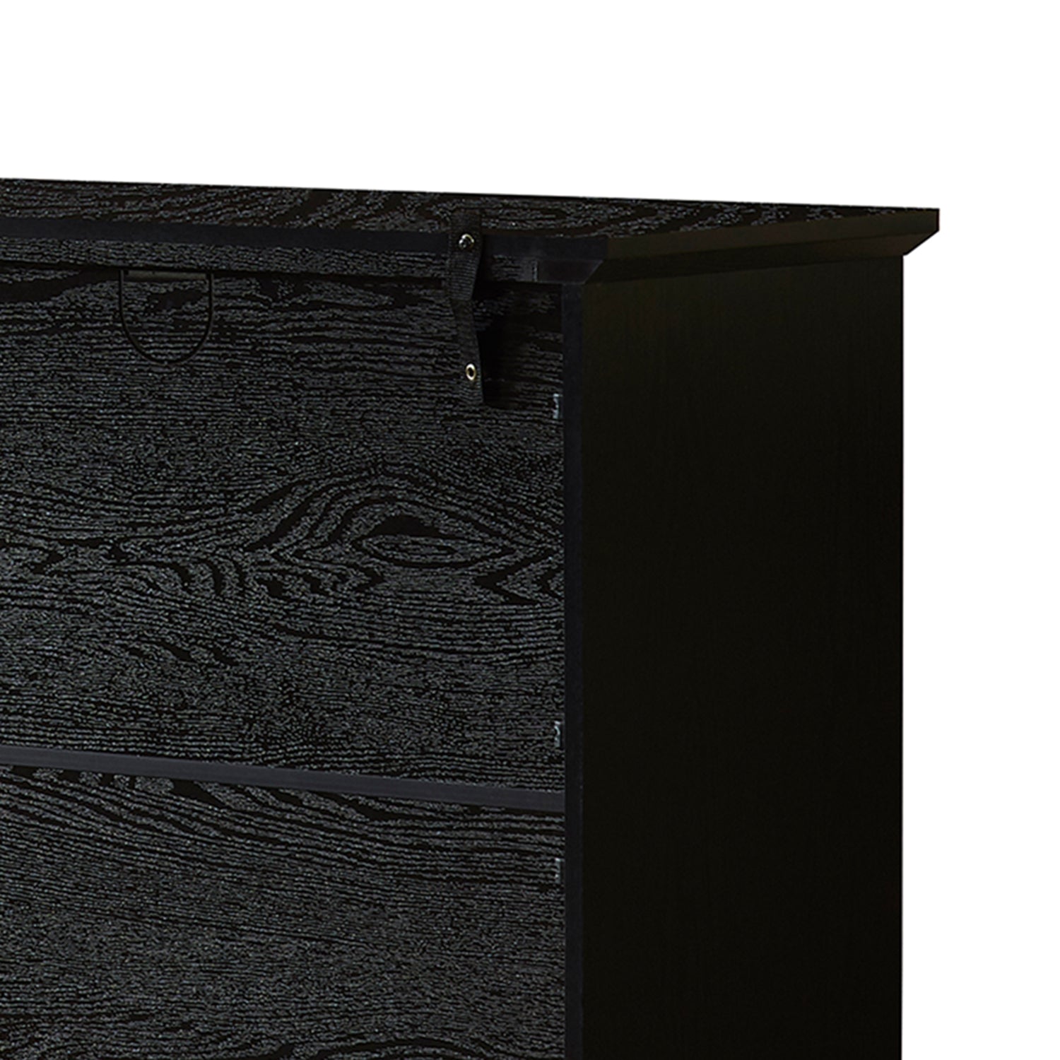 53" Tv Console Storage Buffet Cabinet Sideboard, Black Wood Grain Finish Black Dining Room Adjustabel Shelves Mdf Glass