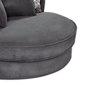 Swivel Accent Barrel Chair With 5 Movable Pillow 360 Degree Swivel Round Sofa Chair For Living Room,Bedroom, Hotel, Grey Grey Foam Corduroy