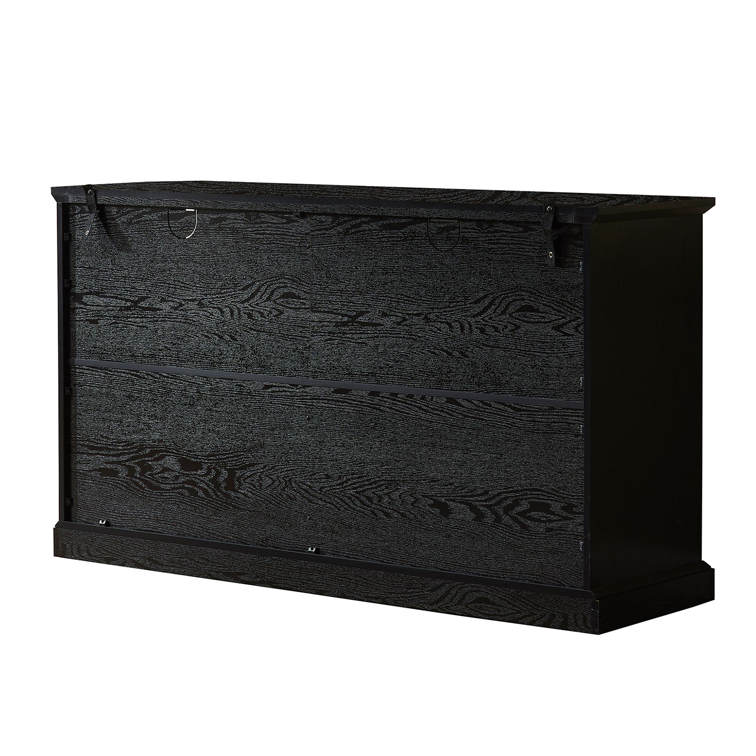 53" TV Console Storage Buffet Cabinet Sideboard, Black black-dining room-adjustabel shelves-mdf+glass