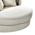 Swivel Accent Barrel Chair With 5 Movable Pillow 360 Degree Swivel Round Sofa Chair For Living Room,Bedroom, Hotel, Beige Beige Foam Corduroy