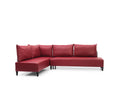 Inferno Metal Frame Vynil Upholstered Sectional For Living Room Burgundy Metal