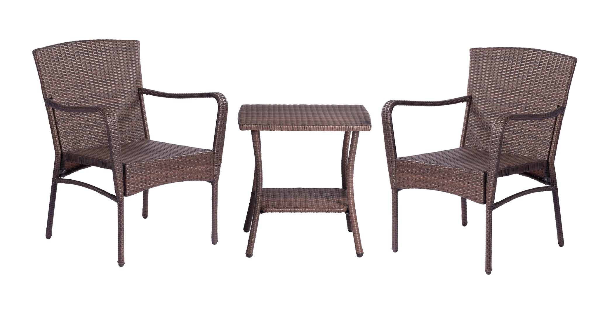 3 Pieces Outdoor Seating Group Furniture, Pe