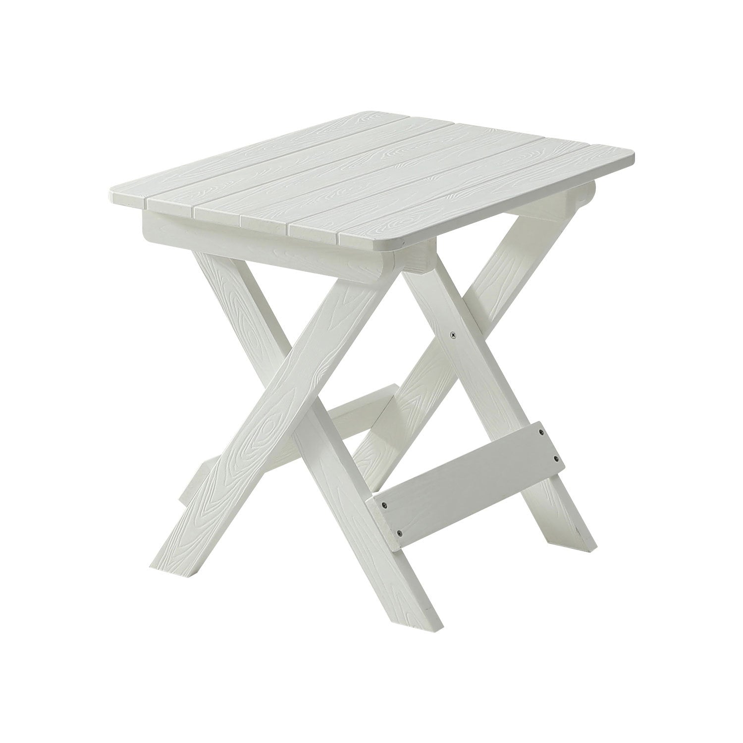 HIPS Foldable Small Table and Chair Set with 2 Chairs white-hdpe