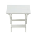 Hips Foldable Small Table And Chair Set With 2 Chairs And Rectangular Table White White Hdpe
