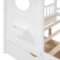 Wooden Full Size House Bed With 2 Drawers,Kids Bed With Storage Shelf, White Full White Solid Wood