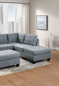 Living Room Furniture Tufted Armless Chair Grey Linen grey-primary living