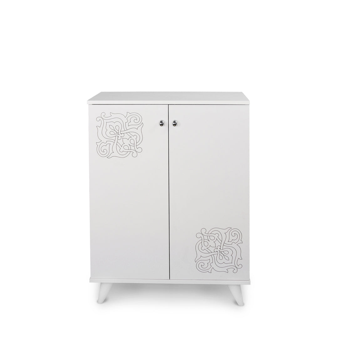 Valeria Wood Base Shoe Cabinet White Wood