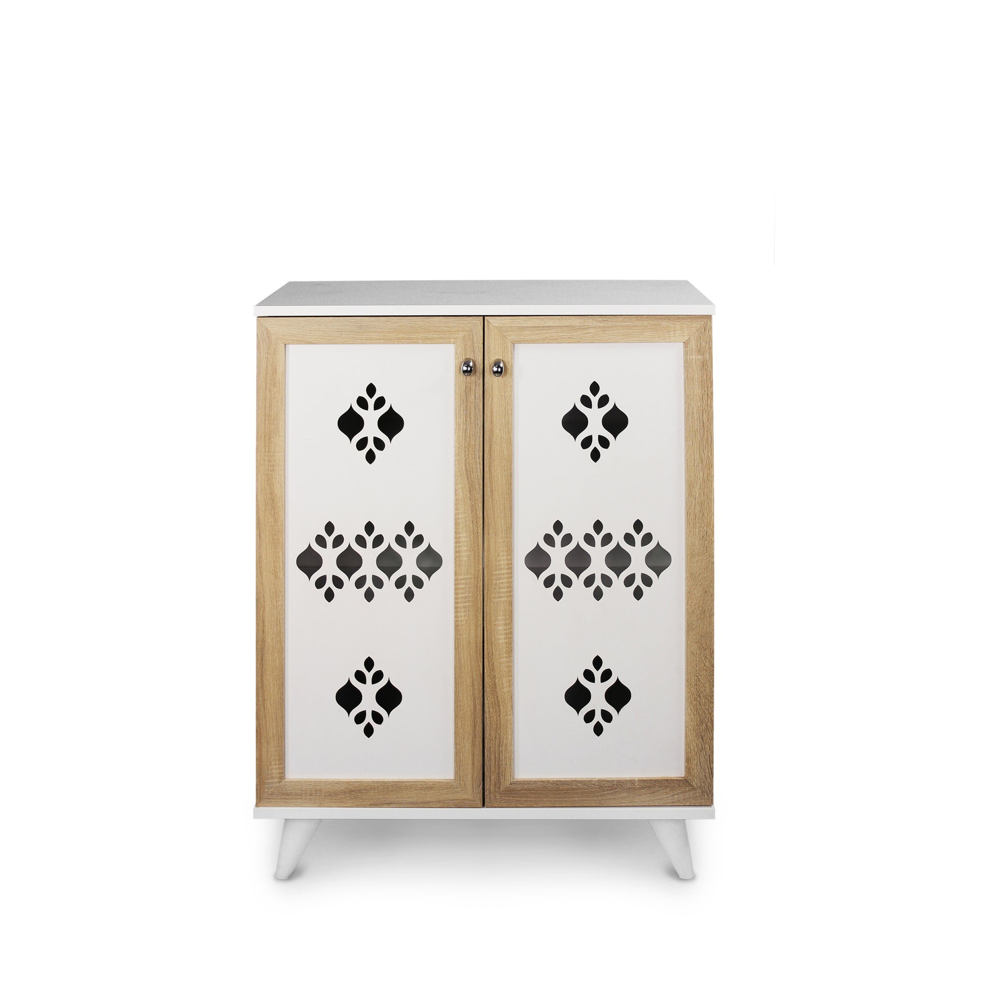 Karina Wood Base Shoe Cabinet Cream Wood