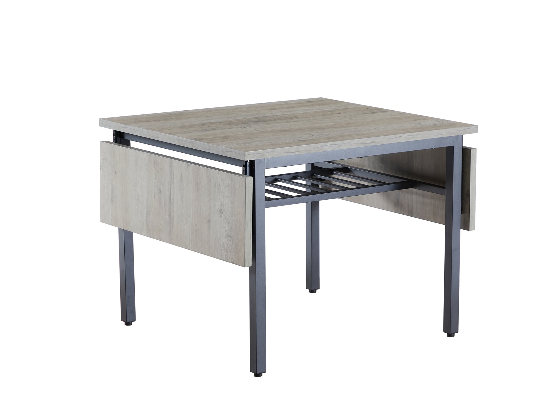 Folding Dining Table, 1.2 Inches Thick Table Top, For Dining Room, Living Room, Grey, 63.2'' L X 35.5'' W X 30.5'' H. Grey Particle Board