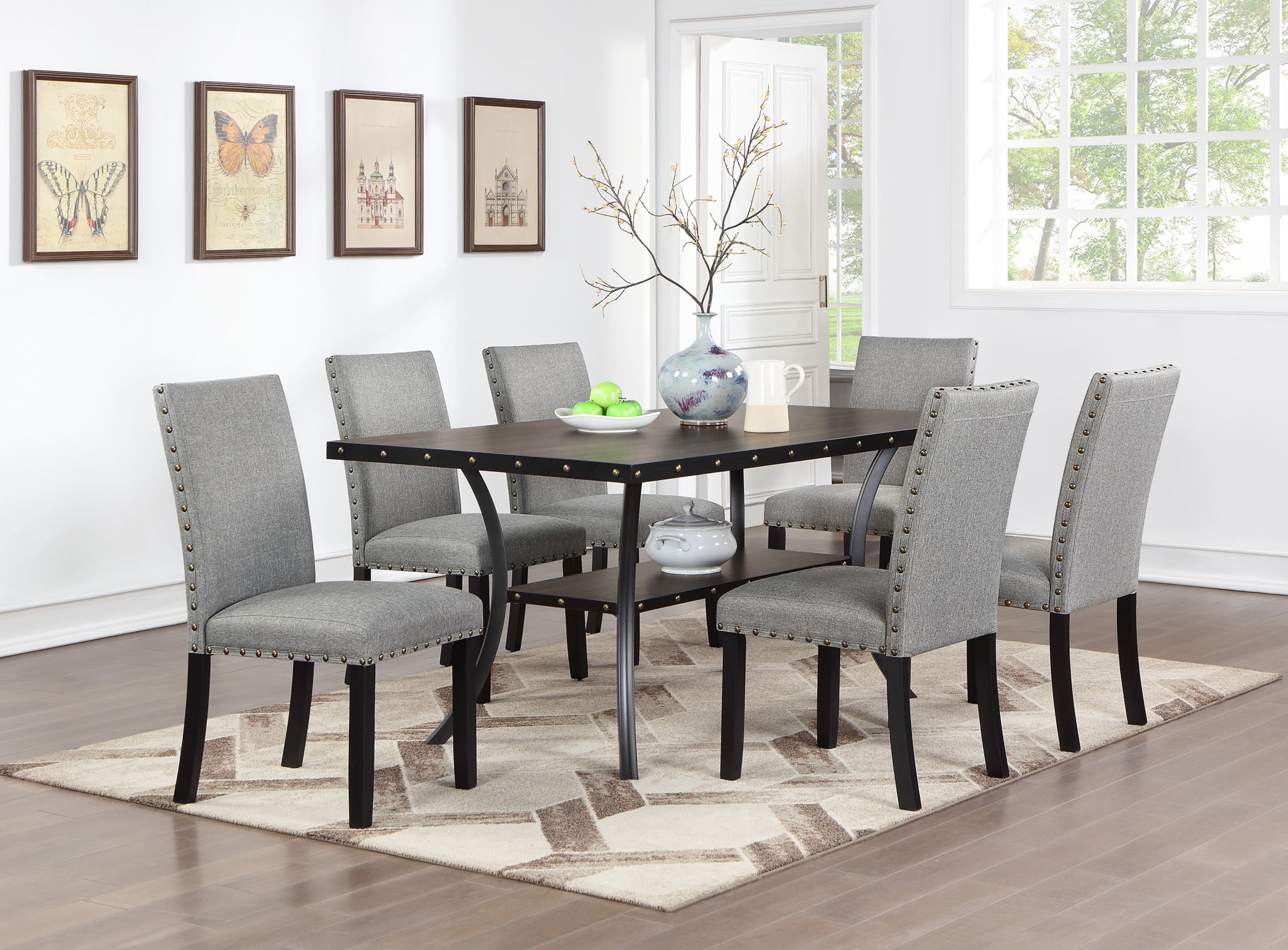 Modern Classic Dining Room Furniture Natural Wooden wood-dining room-rubberwood-rectangular-dining