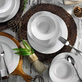 Fulya 16 Pieces Dinnerware Set White Porcelain