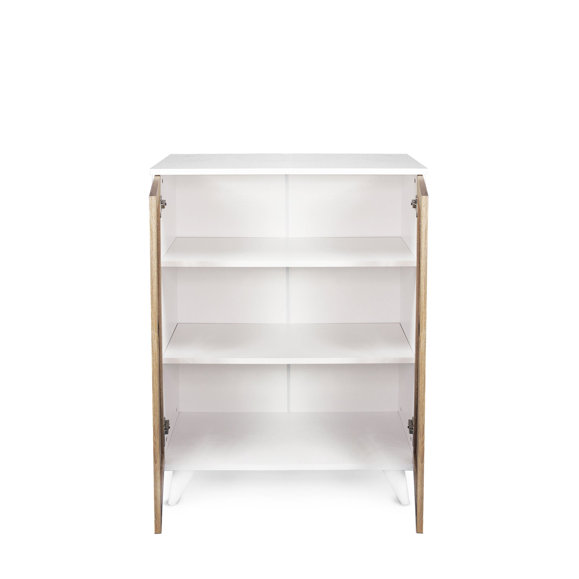 Karina Wood Base Shoe Cabinet Cream Wood