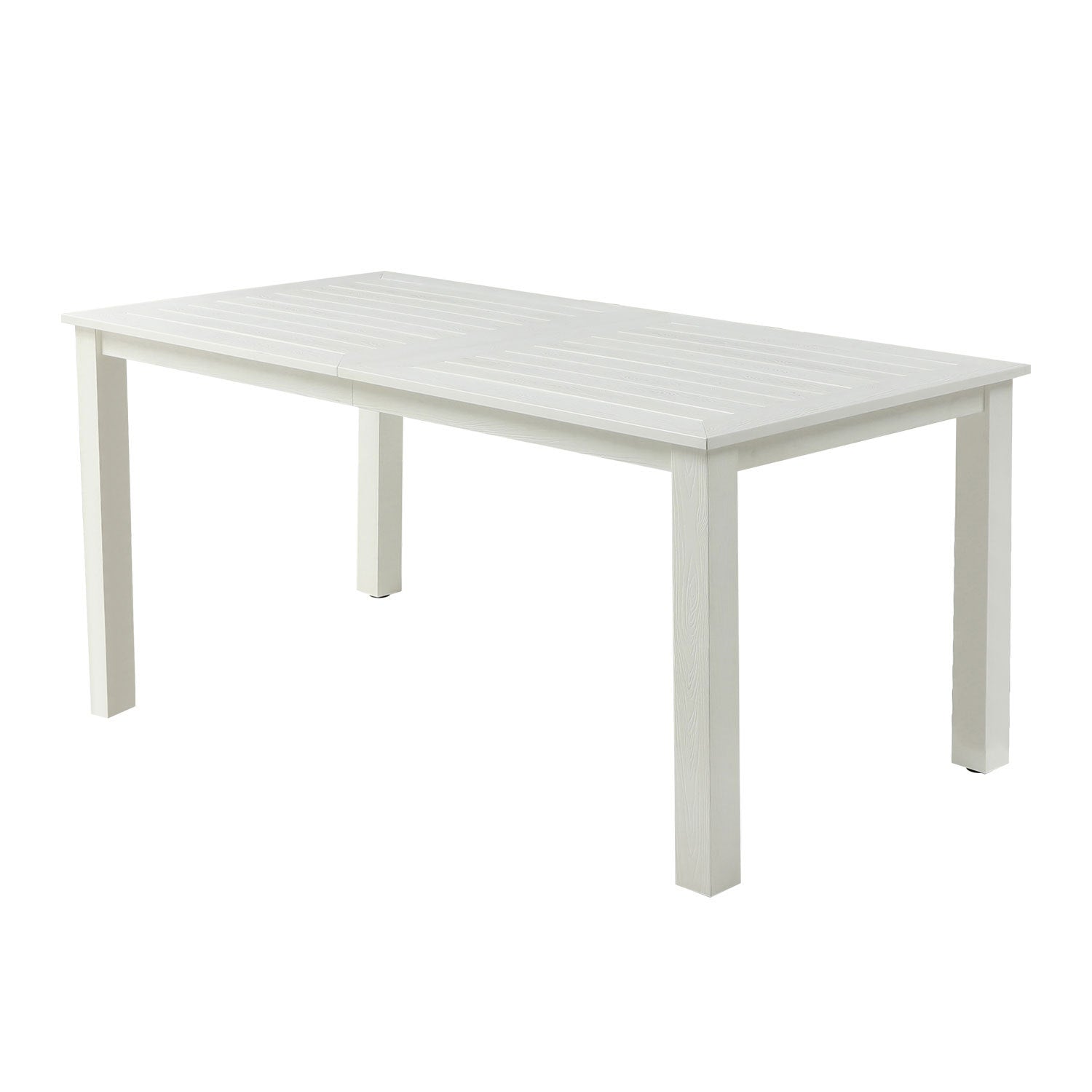HIPS Outdoor Dining Table,70.86" Rectangular All white-hdpe