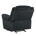 Home Theater Seating Manual Reclining Sofa For Living Room, Bedroom, Dark Blue Dark Blue Foam Velvet