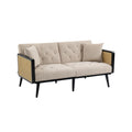 Coolmore Velvet Sofaaccent Sofa .Seat Sofa With Metal Feet Beige Primary Living Space Modern Foam Velvet