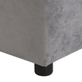 Kids Chair, Kids Upholstered Couch With Ottoman Dark Gray Velvet
