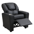 Kids Recliner Chair Black Pvc Black Pvc