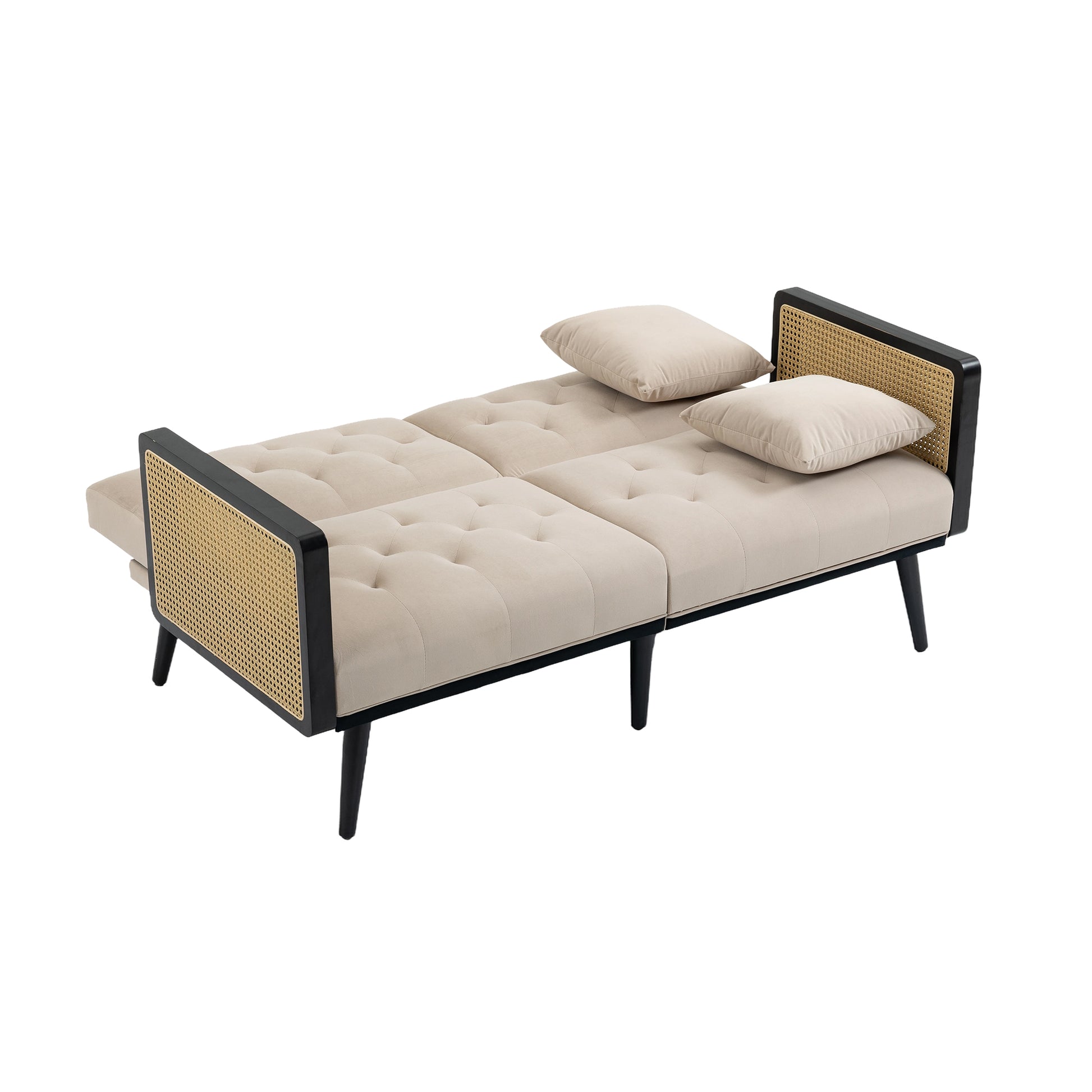 Coolmore Velvet Sofaaccent Sofa .Seat Sofa With Metal Feet Beige Primary Living Space Modern Foam Velvet