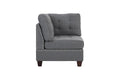 Modular Sectional 6Pc Set Living Room Furniture Corner Sectional Tufted Nail Heads Couch Gray Linen Like Fabric 3X Corner Wedge 2X Armless Chairs And 1X Ottoman Gray Primary Living Space Tufted Back Contemporary,Modern Modular Fabric 6 Seat