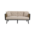 Coolmore Velvet Sofaaccent Sofa .Seat Sofa With Metal Feet Beige Primary Living Space Modern Foam Velvet