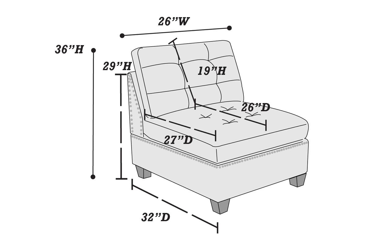 Modular Sectional 9Pc Set Living Room Furniture Corner Sectional Tufted Nail Heads Couch Black Coffee Linen Like Fabric 3X Corner Wedge 4X Armless Chairs And 2X Ottomans Coffee Primary Living Space Cushion Back Contemporary,Modern Modular Fabric 9 Seat