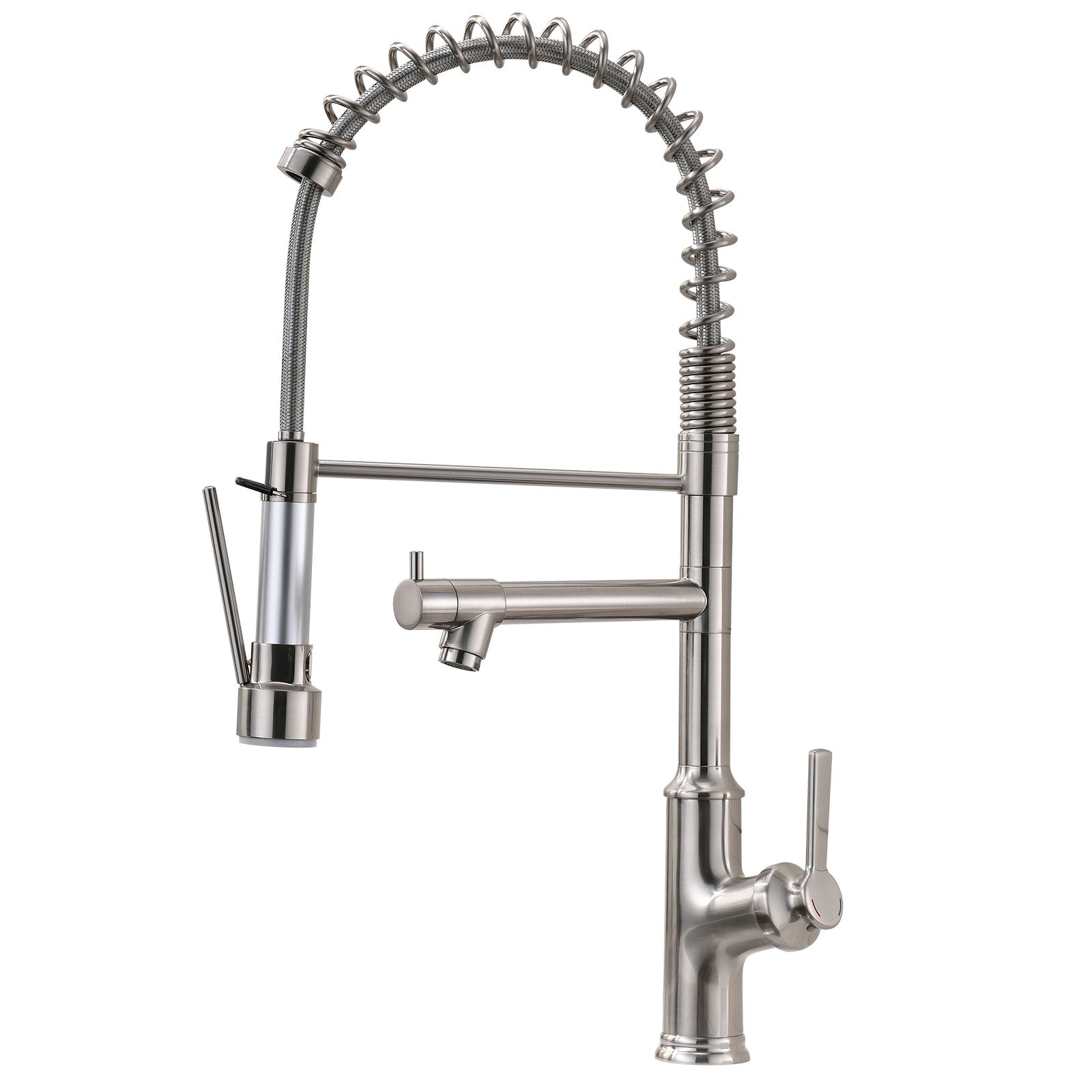 Kitchen Faucet With Pull Down Sprayer Brushed Nickel Stainless Steel Single Handle Kitchen Sink Faucets Brushed Nickel Kitchen Contemporary Ceramic Brass