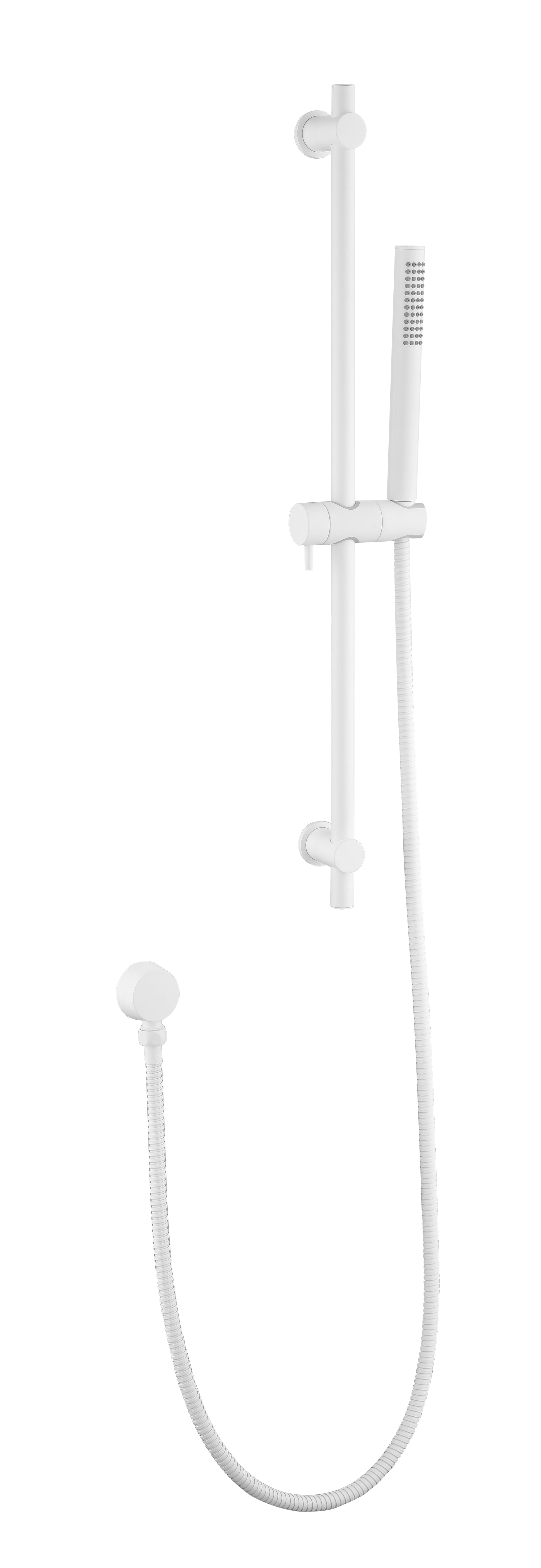 Showers Stainless Steel Slide Bar Grab Rail Includes Handheld Shower Head And 69 Inch Hose White Stainless Steel