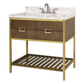 36in Vanity with Carrara Marble Vanity Top