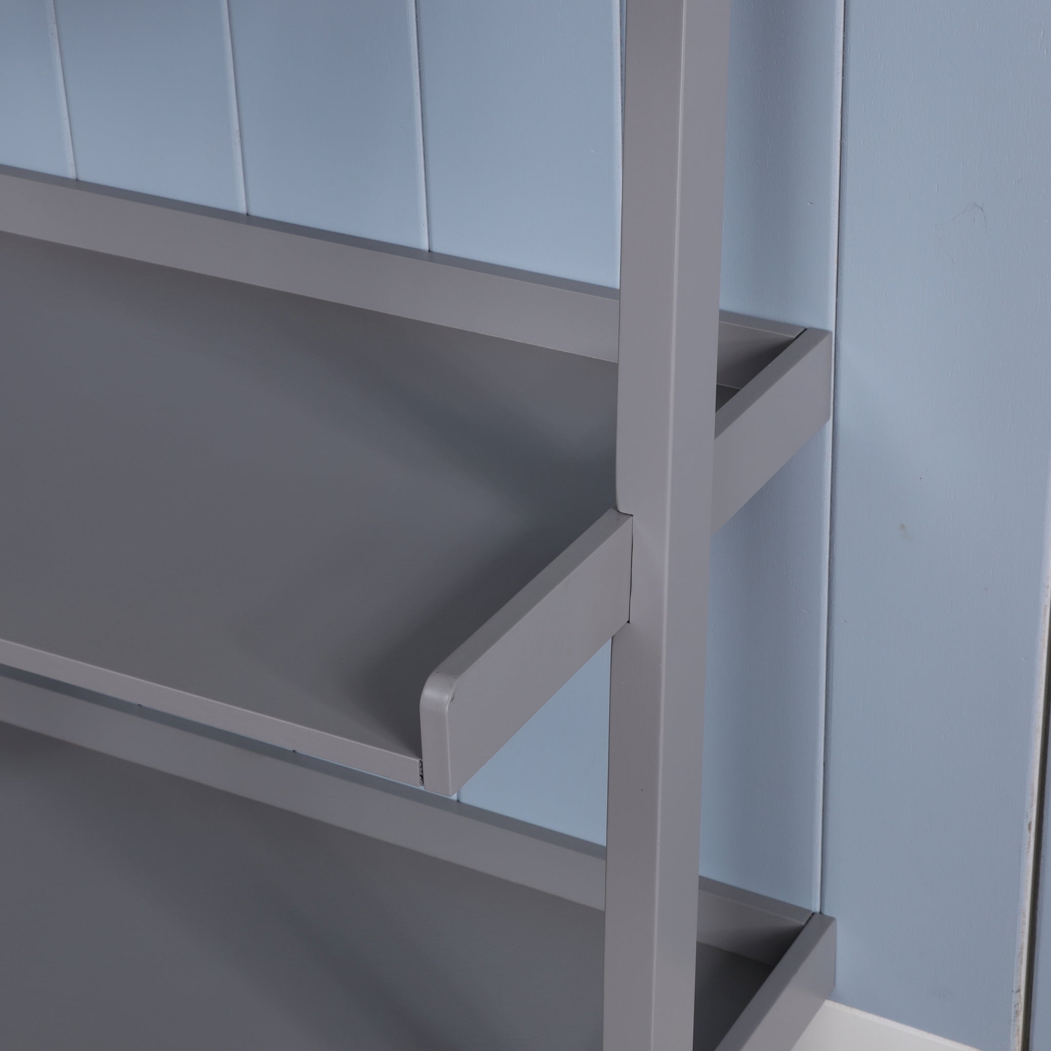 5 Tier Ladder Shelf grey-wood