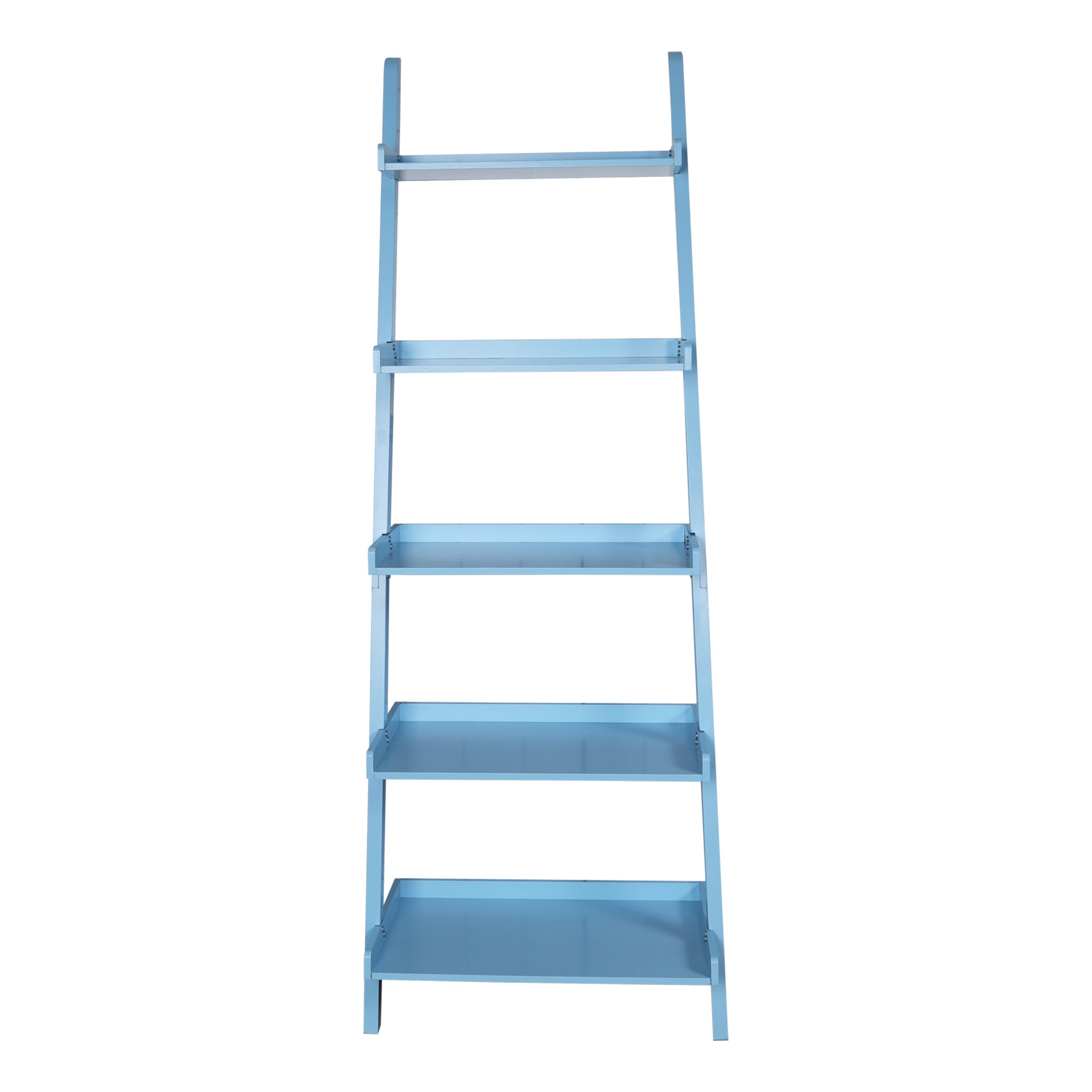 5 Tier Ladder Shelf blue-wood