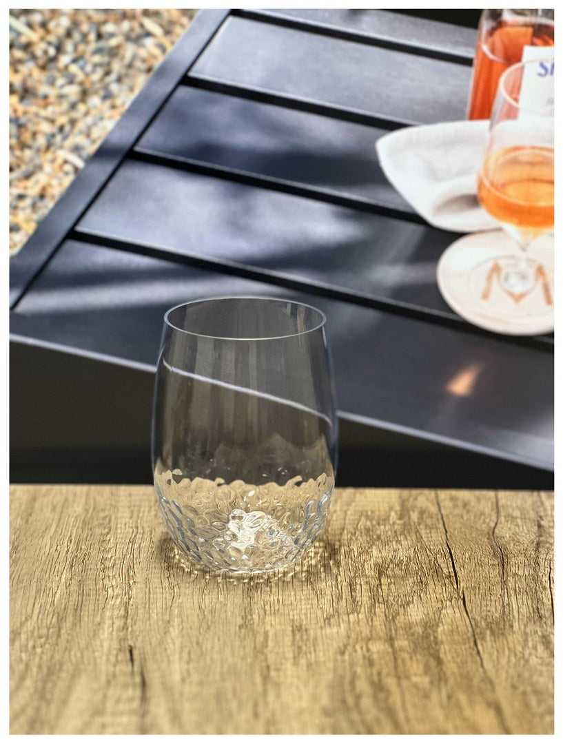 Plastic Wine Glasses Set of 4 15oz , BPA Free Tritan clear-glass