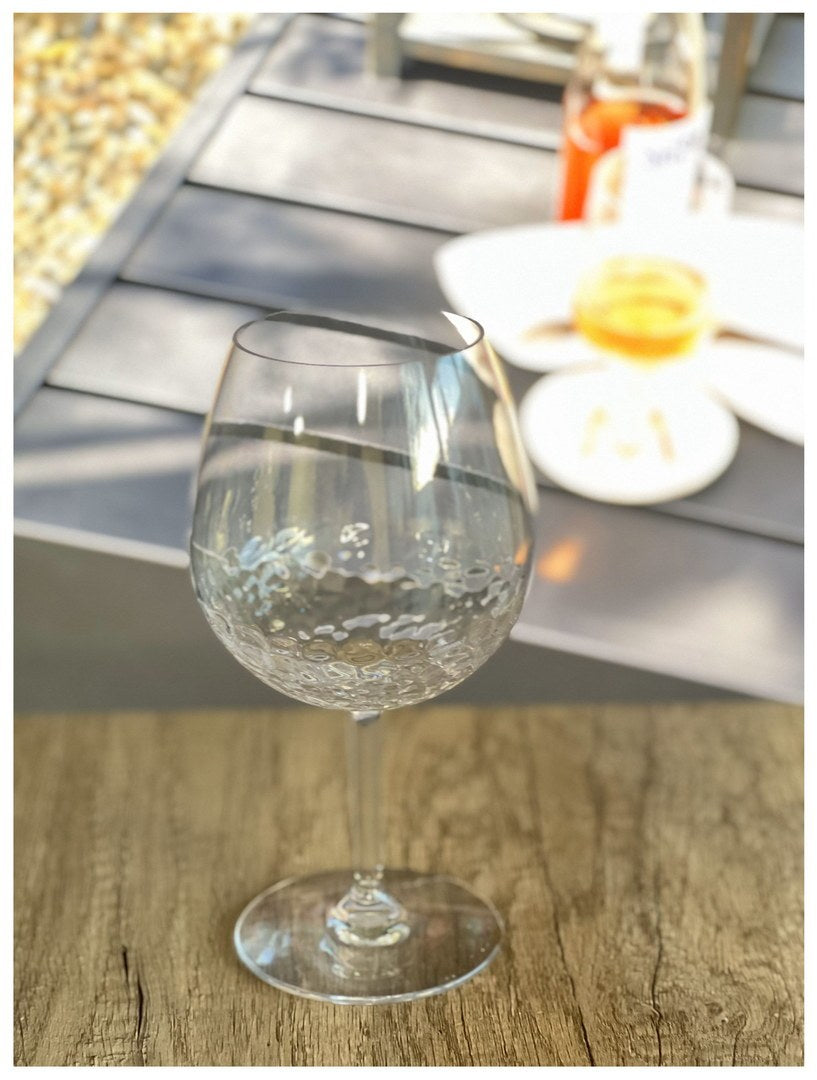 Plastic Wine Glasses Set of 4 22oz , BPA Free Tritan clear-glass