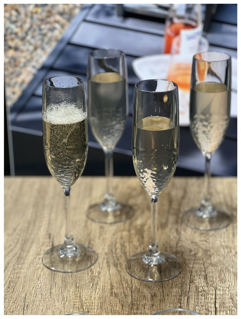 Tritan Lexington Plastic Champagne Flutes Set of 4 6oz clear-glass