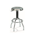 Stainless Steel Adjustable Work Stool Set Of 1 Stainless Steel Solid Silver Kitchen Brushed Wipe Clean Round Contemporary,Modern,Transitional Bar Stools Stainless Steel Metal