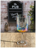 Rainbow Diamond Plastic Wine Glasses Set Of 4 16Oz , Bpa Free Acrylic Wine Glass Set, Unbreakable Red Wine Glasses, White Wine Glasses Clear Acrylic