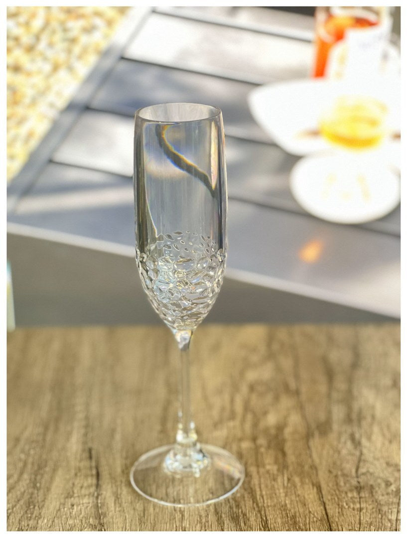 Tritan Lexington Plastic Champagne Flutes Set of 4 6oz clear-glass