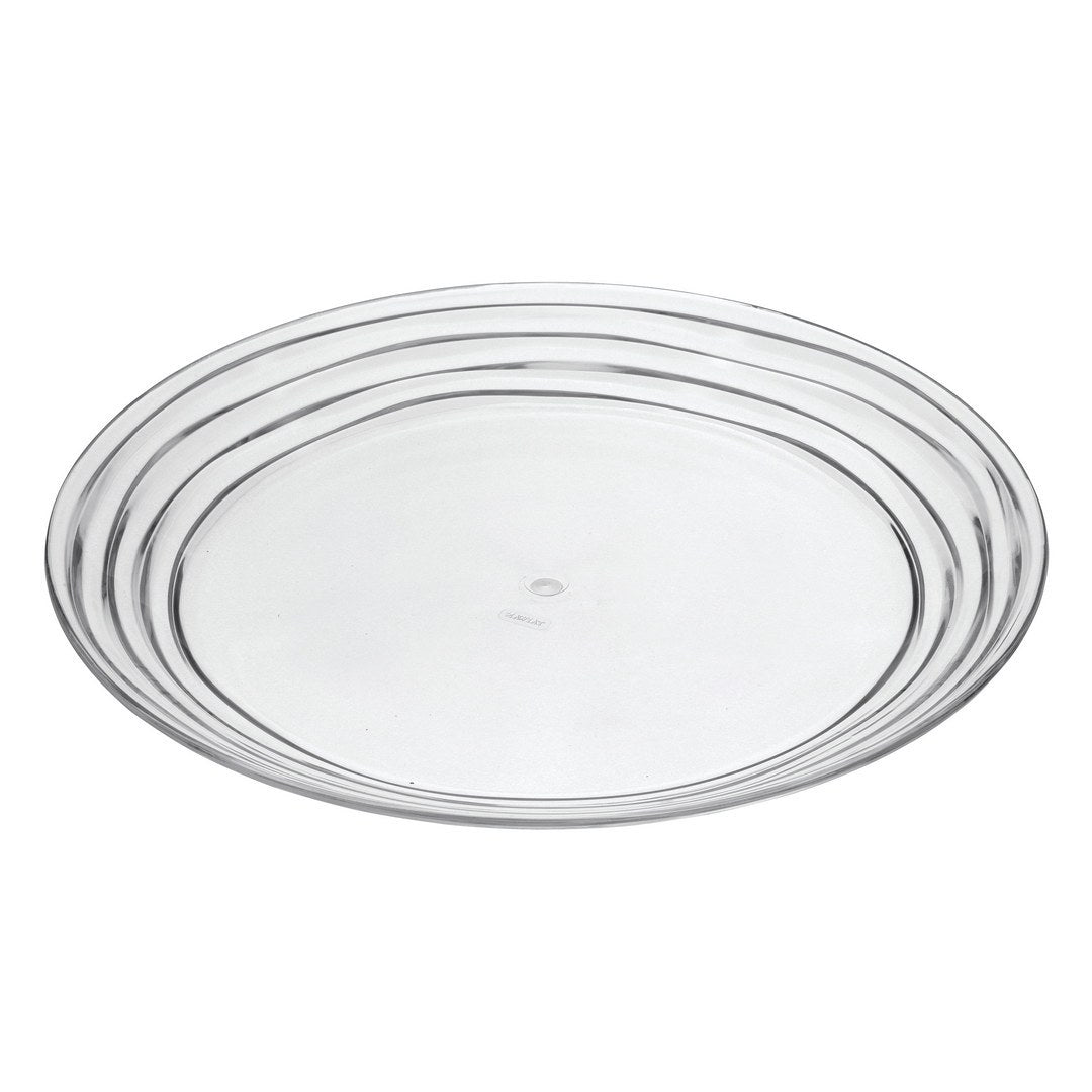 Designer Swirl 12" Acrylic Dinner Plates Set of 4 clear-acrylic