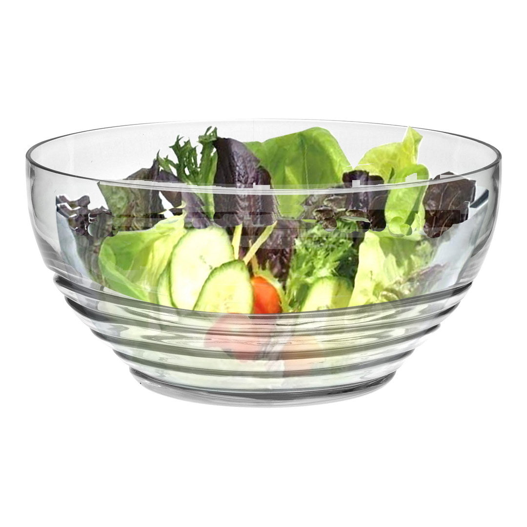 Swirl Acrylic Serving Bowls, Unbreakable Large Plastic Bowls, Soup Bowls, Salad Bowls, Cereal Bowl For Snacks, Bpa Free Clear Acrylic