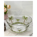 Palm Tree Acrylic Serving Bowls, Unbreakable Large Plastic Bowls, Soup Bowls, Salad Bowls, Cereal Bowl For Snacks, Bpa Free Clear Acrylic