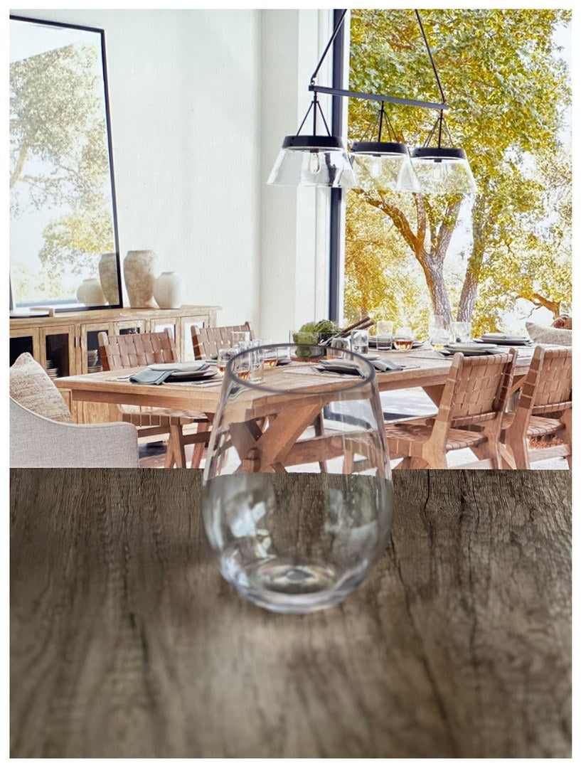 Oval Halo Tritan Glasses Drinking Set Of 4 Hi Ball 20Oz , Plastic Drinking Glasses, Bpa Free Cocktail Glasses, Drinkware Set, Plastic Water Tumblers Clear Glass