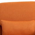 Coolmore 360 Degree Swivel Barrel Club Chair With One Pillow,Modern Comfortable Upholstered Accent Chair,Linen Accent Chair For Living Room,Bedroom Orange Linen Orange Primary Living Space Modern Foam Linen