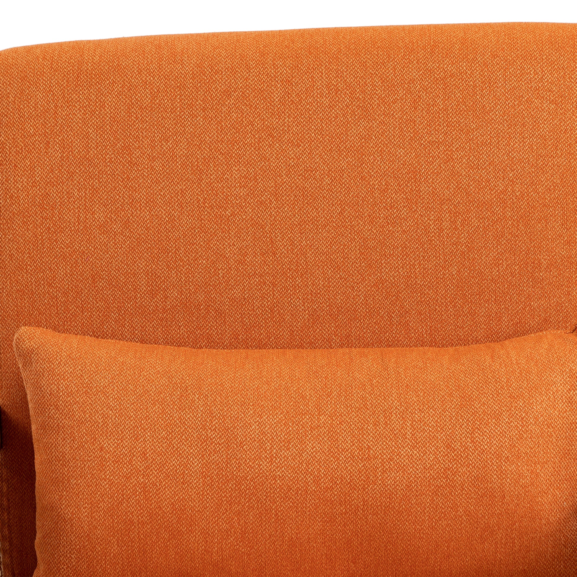 Coolmore 360 Degree Swivel Barrel Club Chair With One Pillow,Modern Comfortable Upholstered Accent Chair,Linen Accent Chair For Living Room,Bedroom Orange Linen Orange Primary Living Space Modern Foam Linen