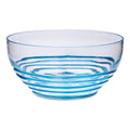 Swirl Acrylic Serving Bowls, Unbreakable Large Plastic Bowls, Soup Bowls, Salad Bowls, Cereal Bowl For Snacks, Bpa Free Blue Acrylic