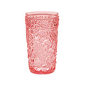 Paisley Acrylic Glasses Drinking Set Of 4 Hi Ball 17Oz , Plastic Drinking Glasses, Bpa Free Cocktail Glasses, Drinkware Set, Drinking Water Glasses Pink Acrylic