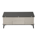 5 Pieces Lift Top Coffee Table Set With Storage Convertible Dining Table With Ottomans Dark Gray Fabric Mdf