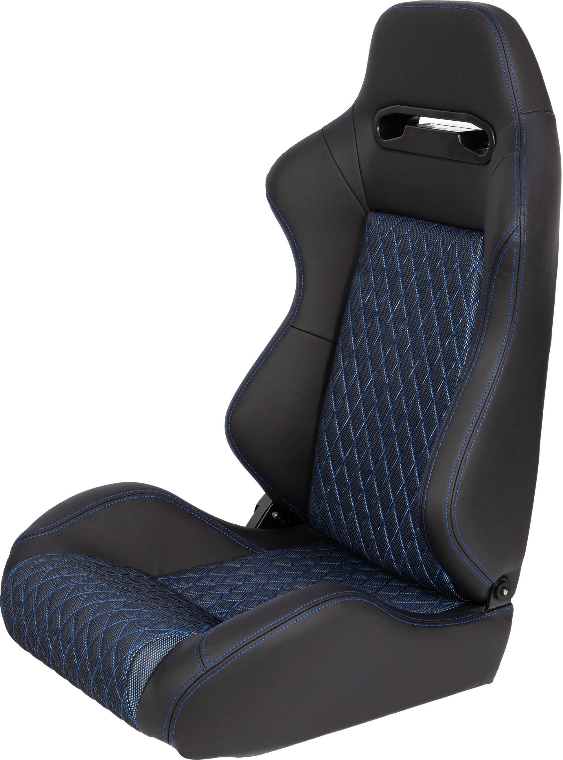 Racing Seat Black Blue Vinyl