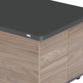 Modern Lift Top Coffee Table Multi Functional Table With 3 Drawers In Walnut & Black Walnut Black Mdf