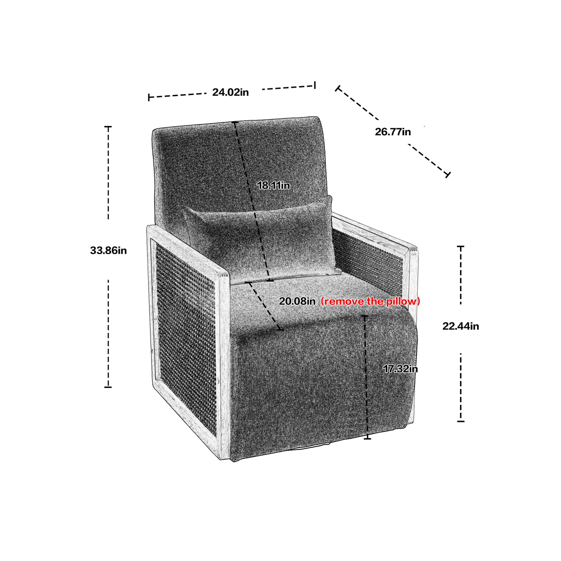 Coolmore 360 Degree Swivel Barrel Club Chair With One Pillow,Modern Comfortable Upholstered Accent Chair,Linen Accent Chair For Living Room,Bedroom Red Rose Linen Rose Red Primary Living Space Modern Foam Linen