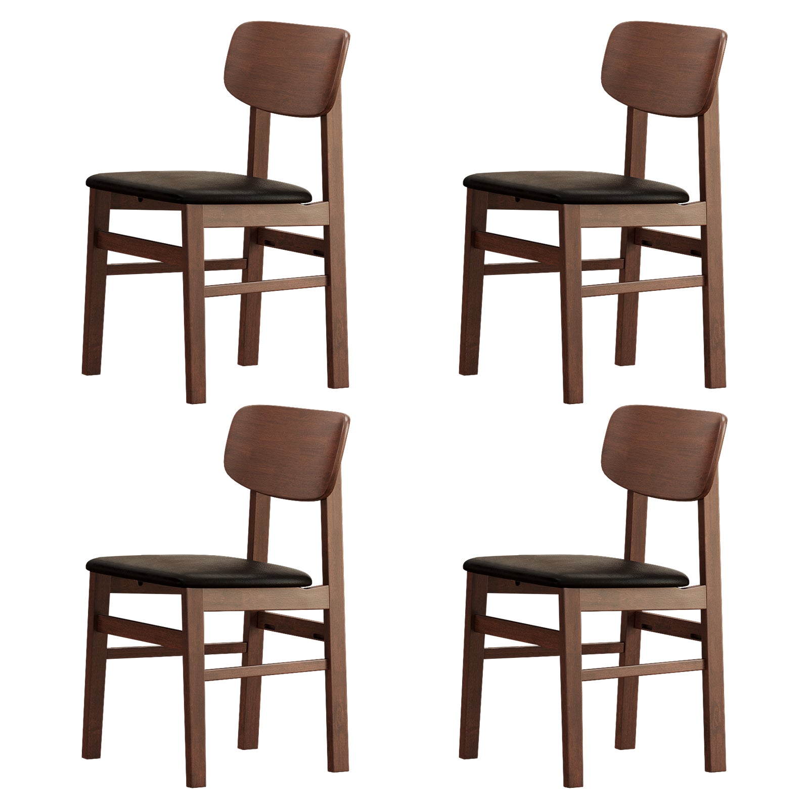 5 Pieces Dining Table Set 1 Dining Table And 4 Chairs Rustic Retro Solid Rubberwood Table And Breakfast Upholstered Stools For Home Kitchen Dining Room Antique Brown Rubber Wood